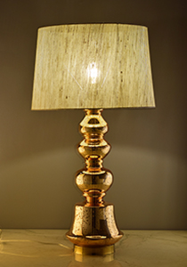 Gold color Ilke Table Lamp by Sahil & Sarthak